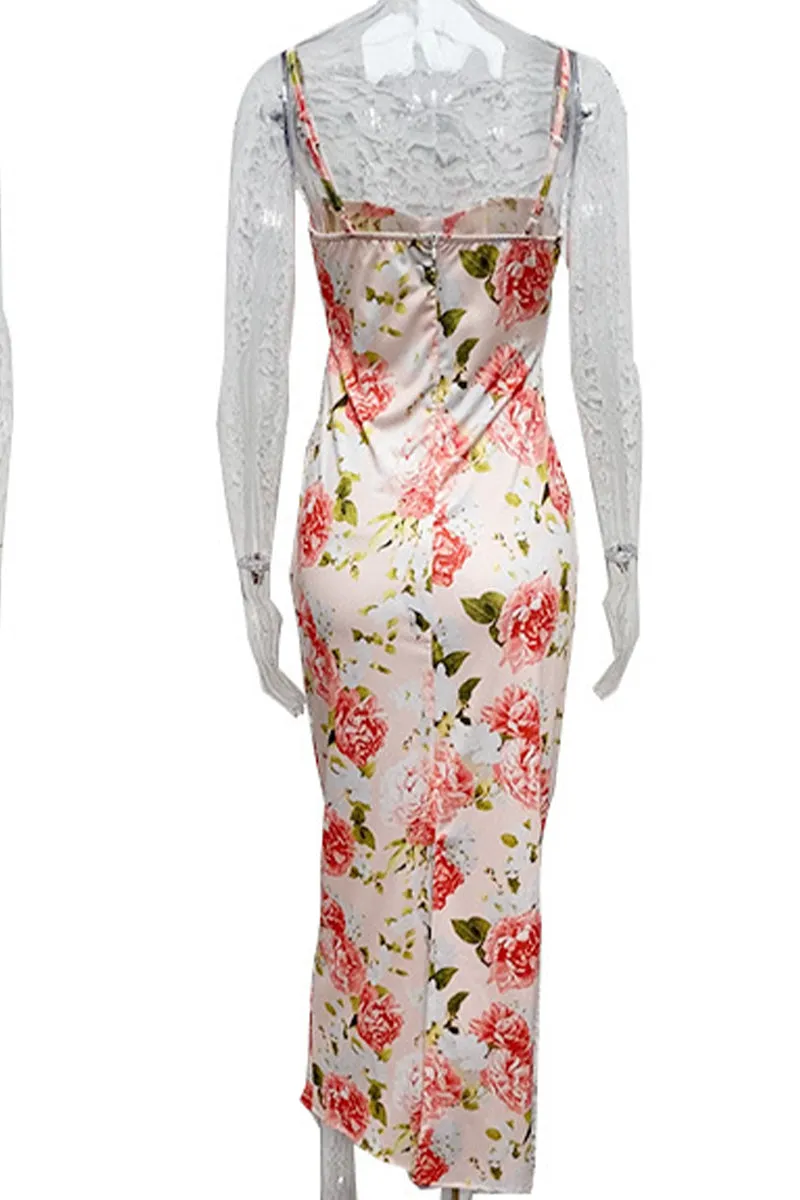 HBP3089 Floral Boned Maxi Dress