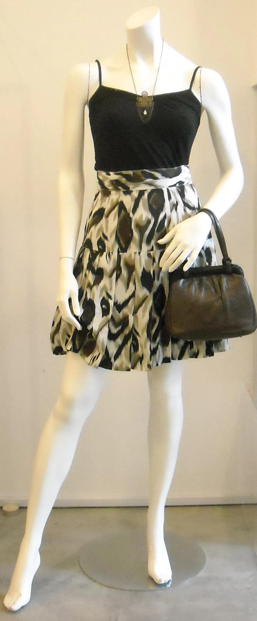 Hear me Roar! Green Leopard Print Vintage Skirt