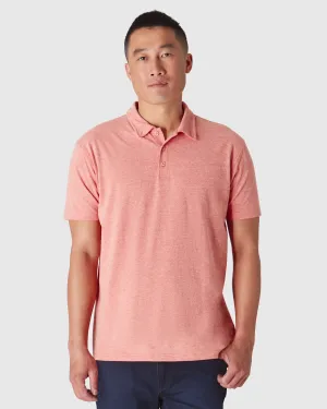 Heather Cayenne Short Sleeve Polo