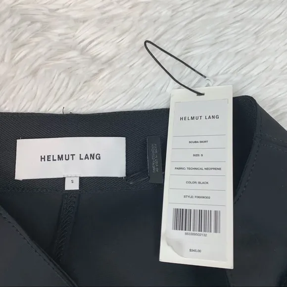 Helmut Lang New Scuba pencil Skirt knee length high waisted solid black