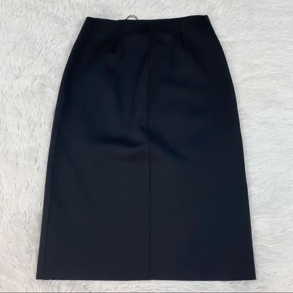 Helmut Lang New Scuba pencil Skirt knee length high waisted solid black