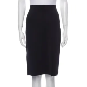 Helmut Lang New Scuba pencil Skirt knee length high waisted solid black