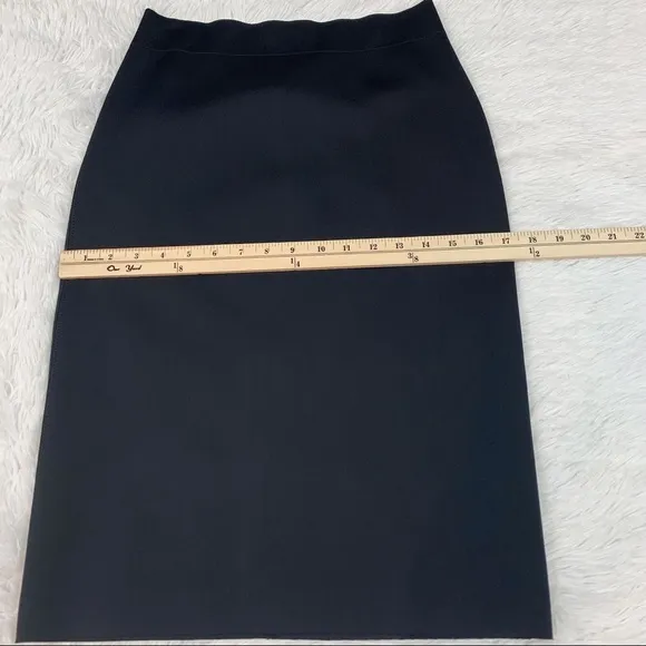 Helmut Lang New Scuba pencil Skirt knee length high waisted solid black