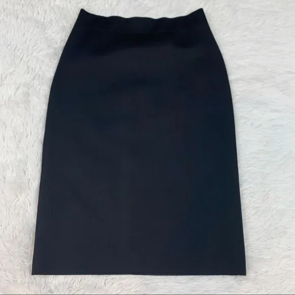 Helmut Lang New Scuba pencil Skirt knee length high waisted solid black