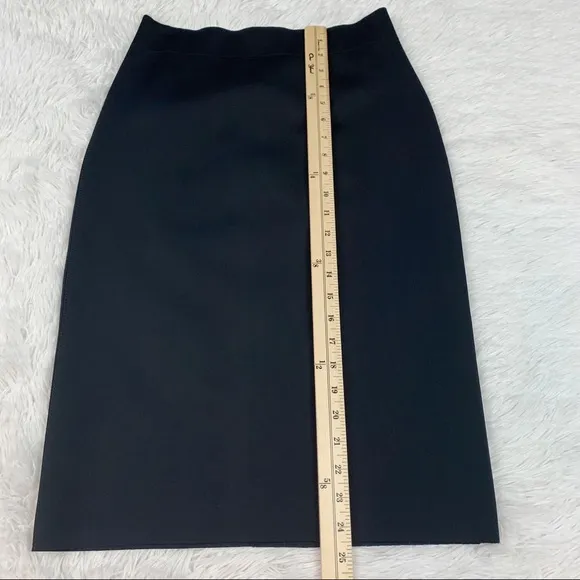 Helmut Lang New Scuba pencil Skirt knee length high waisted solid black