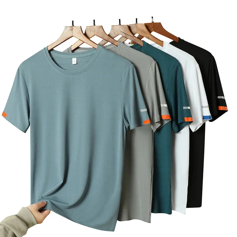 Herren Sommer Ice Silk T-Shirt Sweatshirt