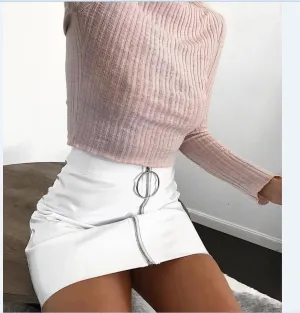 High Waist Bodycon Mini Skirt