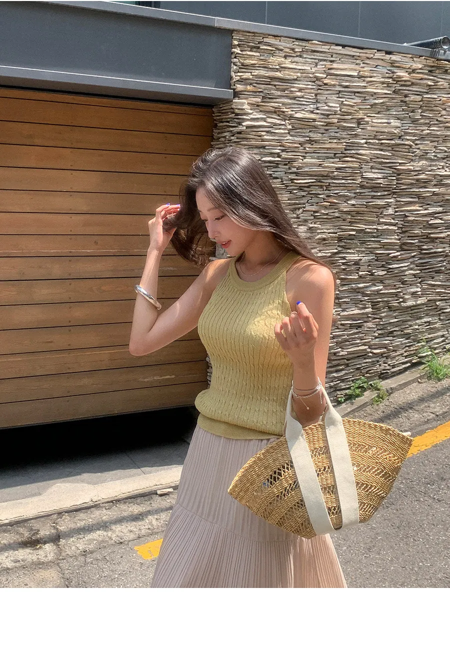 High Waist Pleated Umbrella Skirt