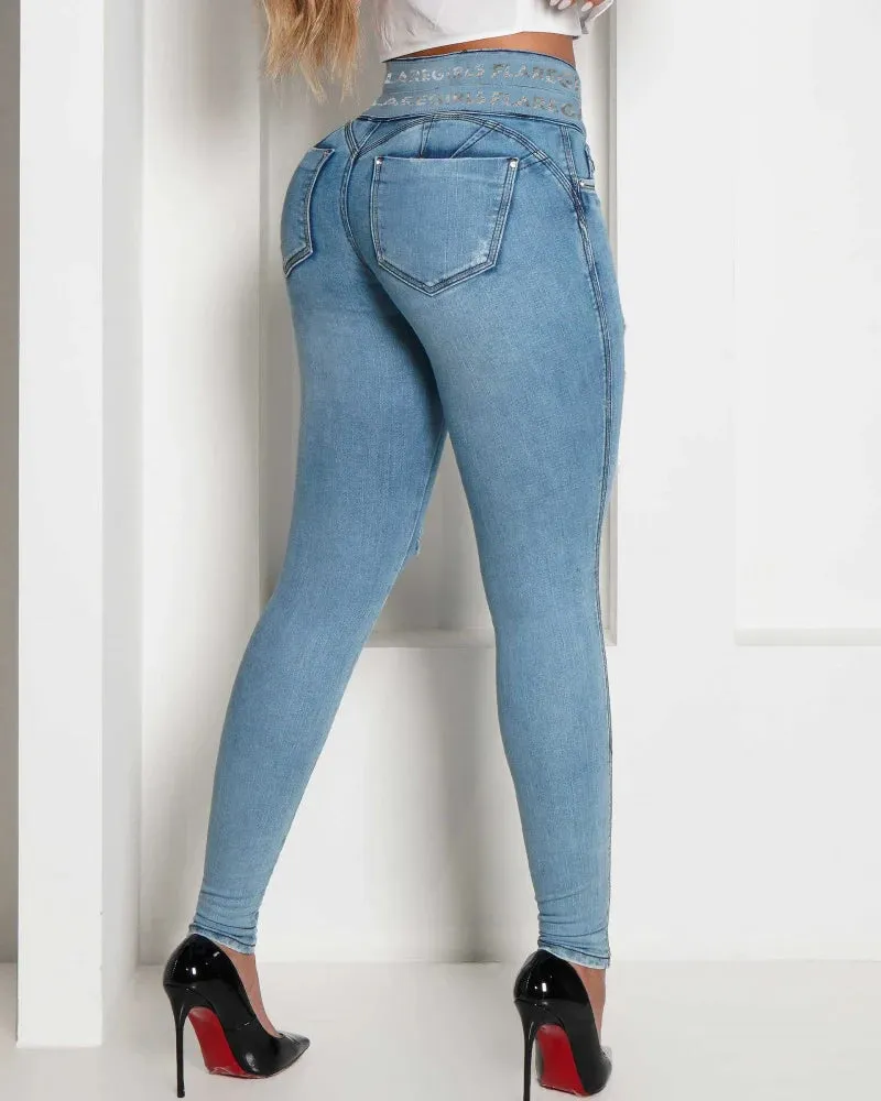High waisted jeans