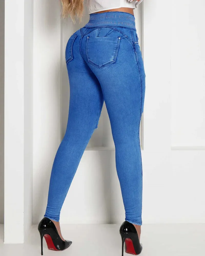 High waisted jeans