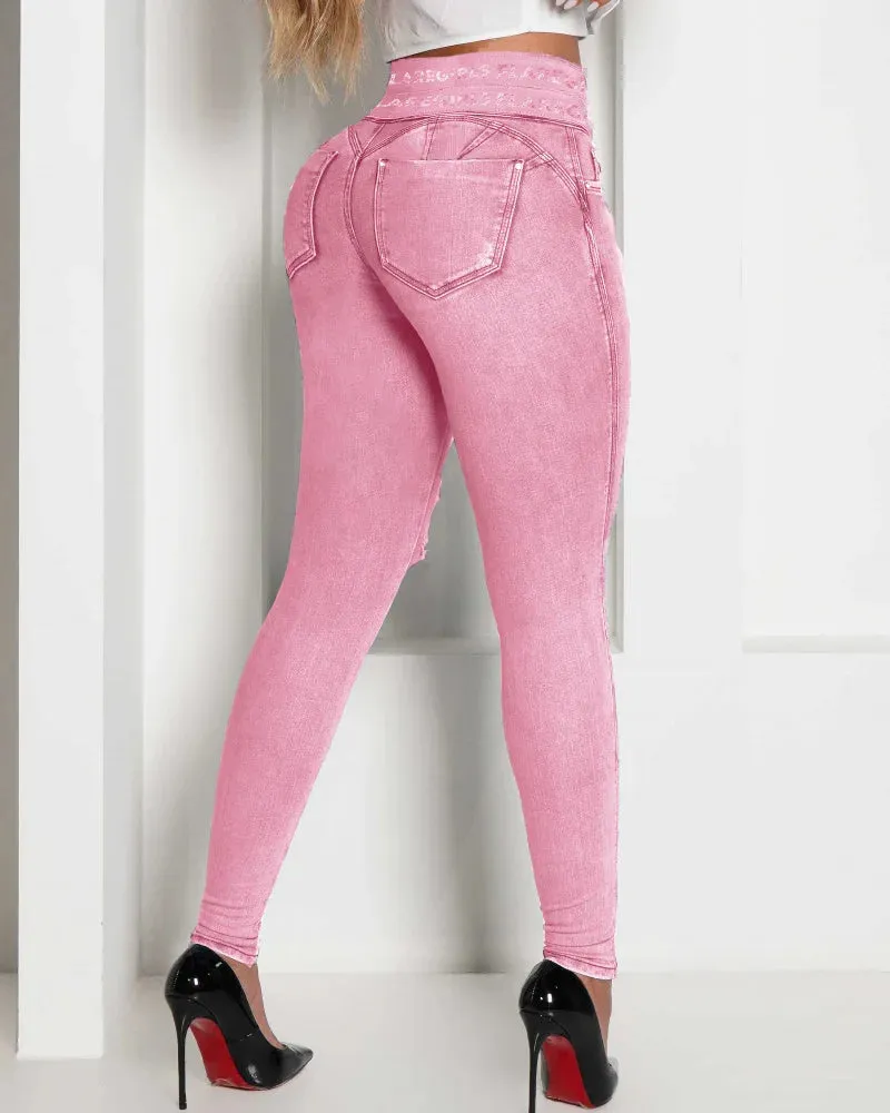High waisted jeans