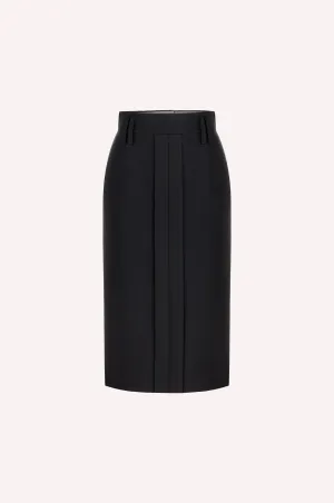 High-Waisted Midi Pencil Skirt