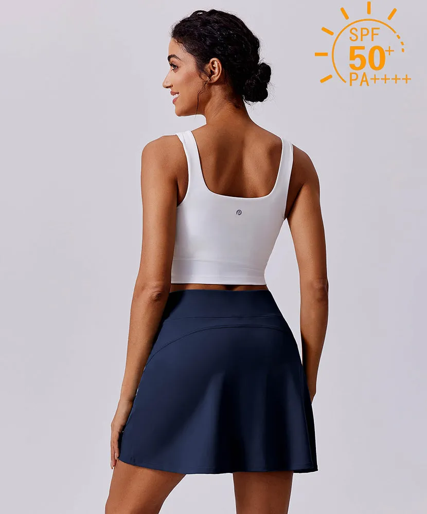 High Waisted UPF 50  Tennis Pickleball Skorts