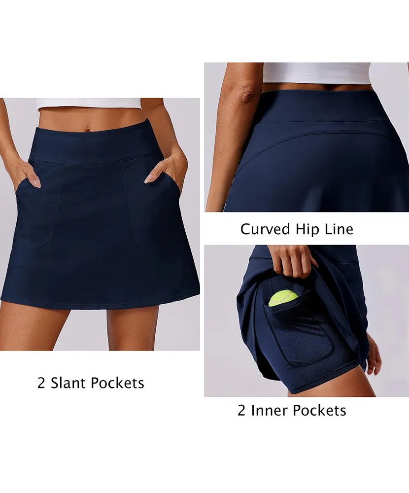 High Waisted UPF 50  Tennis Pickleball Skorts