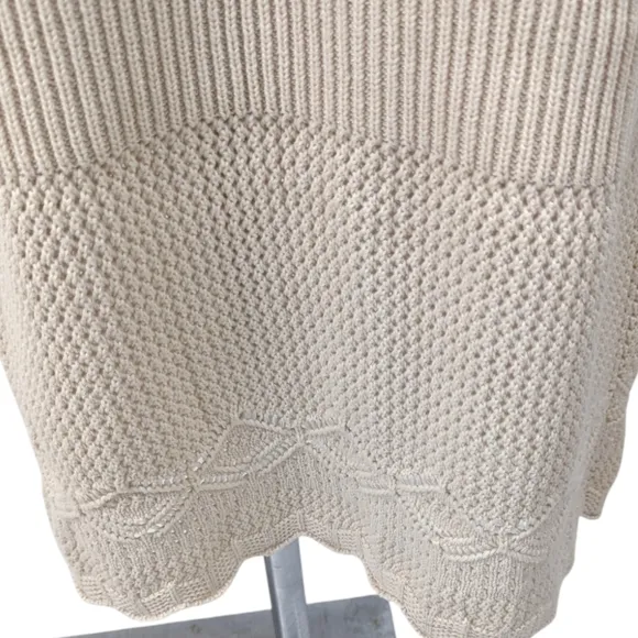 House of Harlow 1960 Sweater Set Crop Top Pencil Skirt NEW Womens Large Ivory