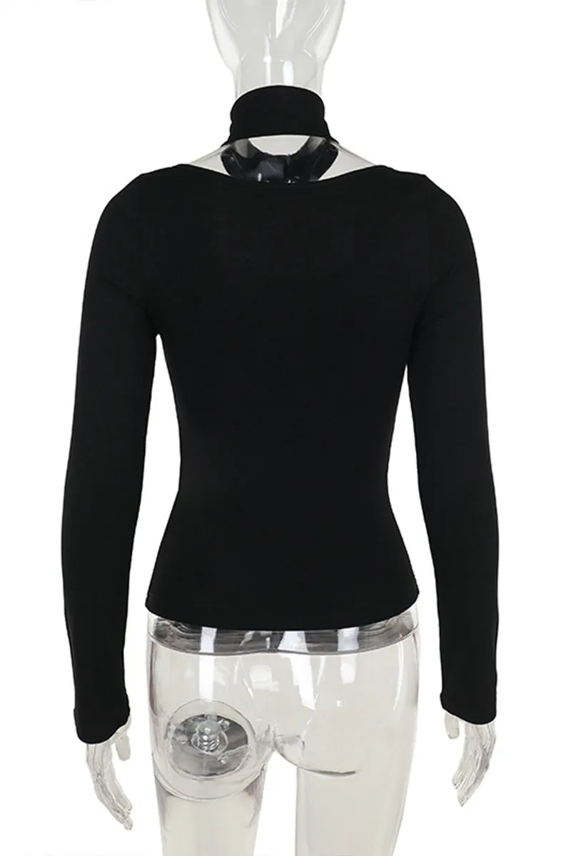 HTS1324 Gothic Lace-Up Corset Top
