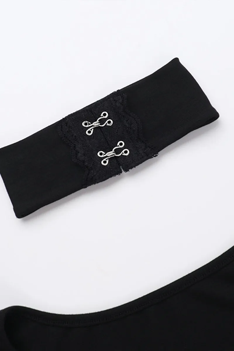 HTS1324 Gothic Lace-Up Corset Top