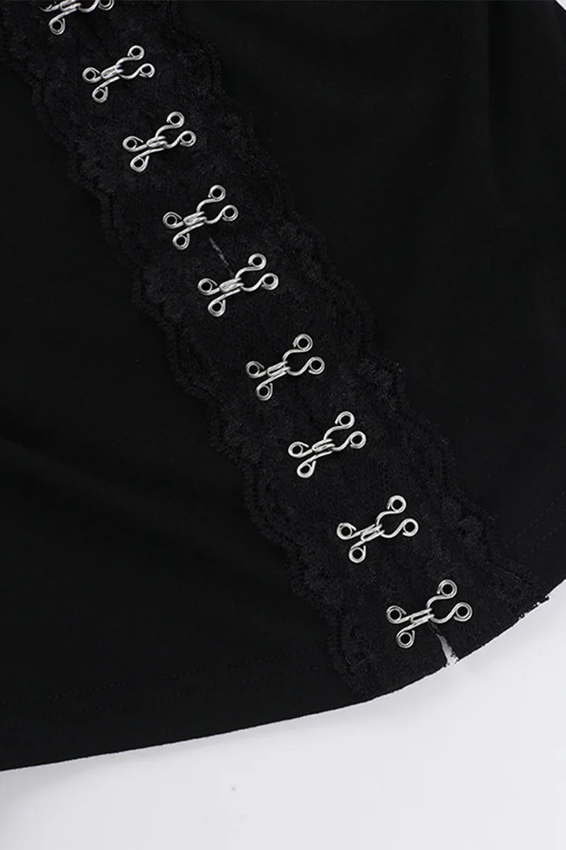 HTS1324 Gothic Lace-Up Corset Top