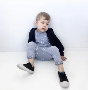 Hudson   Hobbs- Organic Romper- Grey