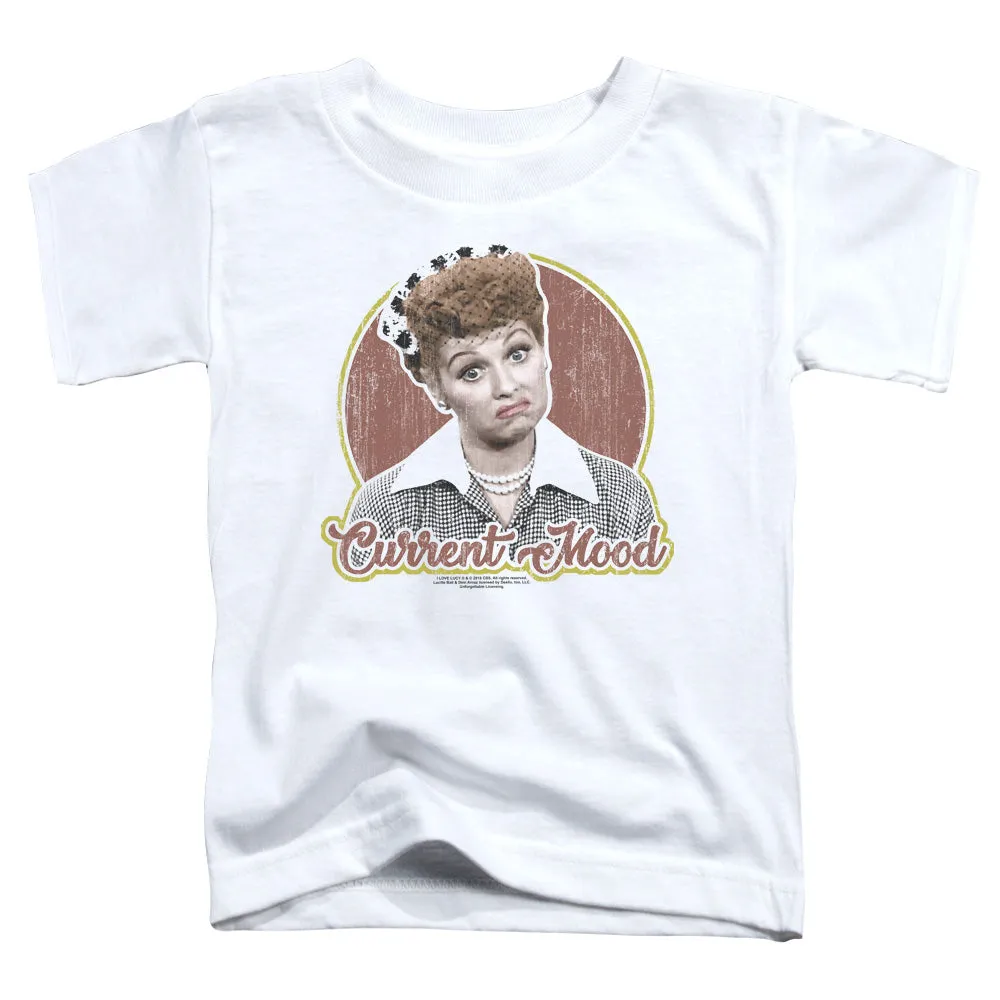 I Love Lucy Current Mood Toddler Kids Youth T Shirt White