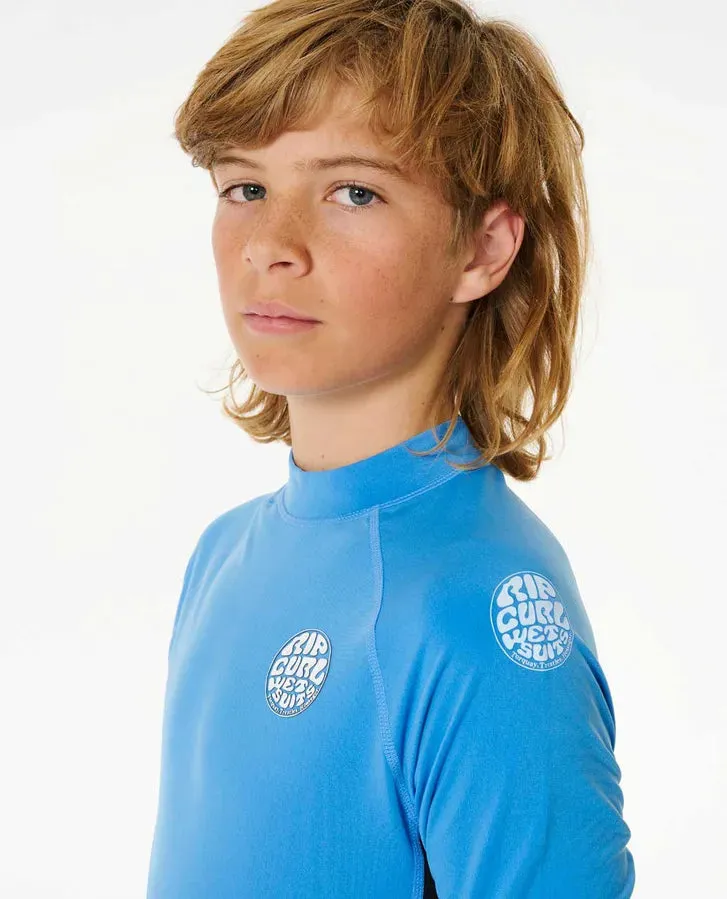 Icons UV Brushed Long Sleeve Boys - Blue Gum