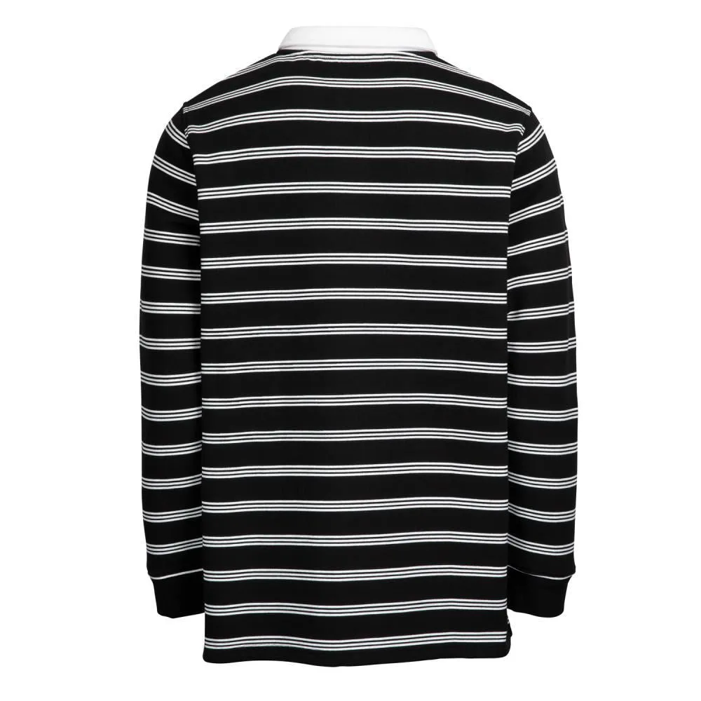 Independent Crew Bauhaus Stripe Polo Crew - Black Stripe