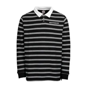 Independent Crew Bauhaus Stripe Polo Crew - Black Stripe
