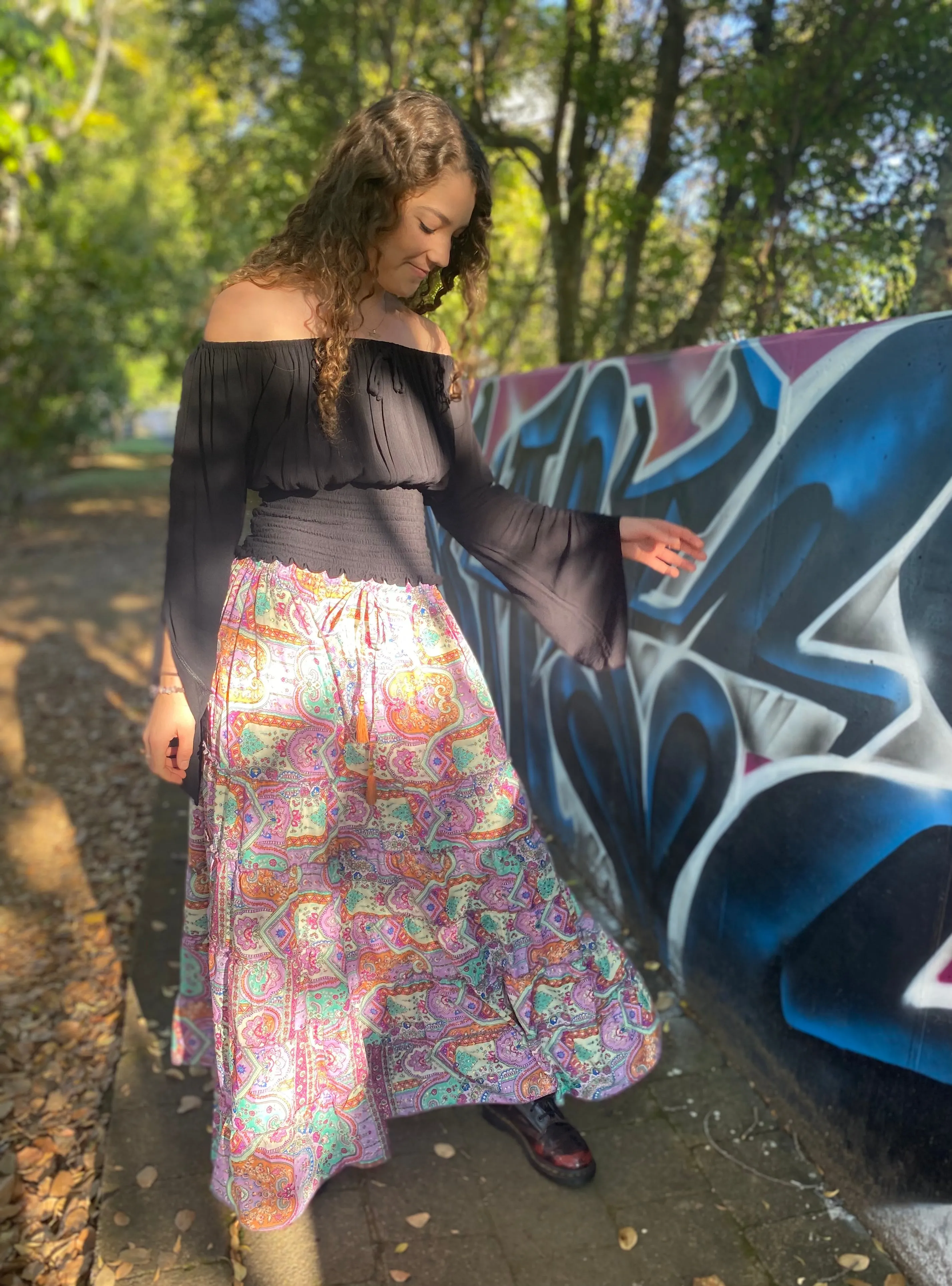 Indigo Maxi Skirt