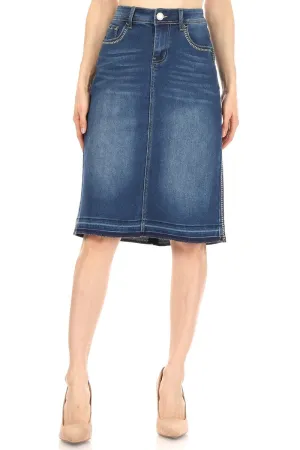 Indigo Wash Denim Skirt
