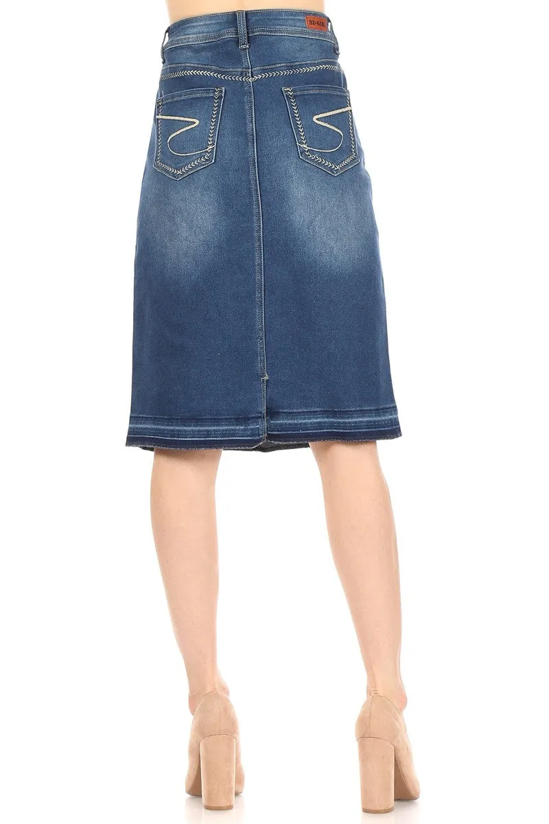 Indigo Wash Denim Skirt