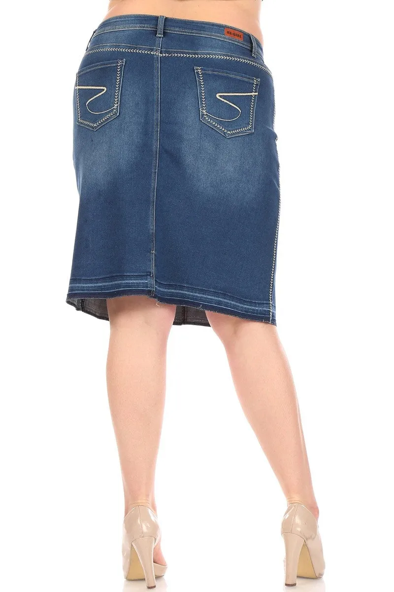 Indigo Wash Denim Skirt