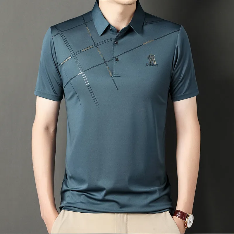 INSTOCK- 2024 Summer New Cool Ice Silk Polo Shirt