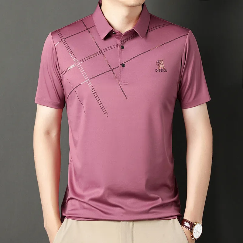 INSTOCK- 2024 Summer New Cool Ice Silk Polo Shirt