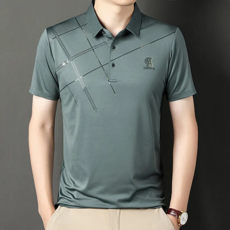 INSTOCK- 2024 Summer New Cool Ice Silk Polo Shirt