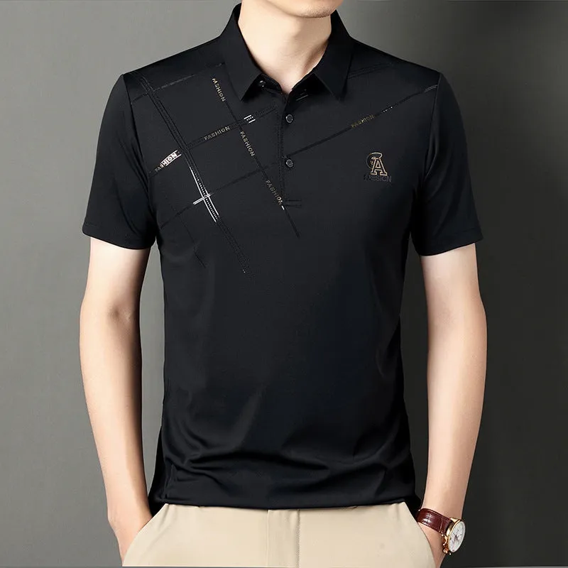 INSTOCK- 2024 Summer New Cool Ice Silk Polo Shirt