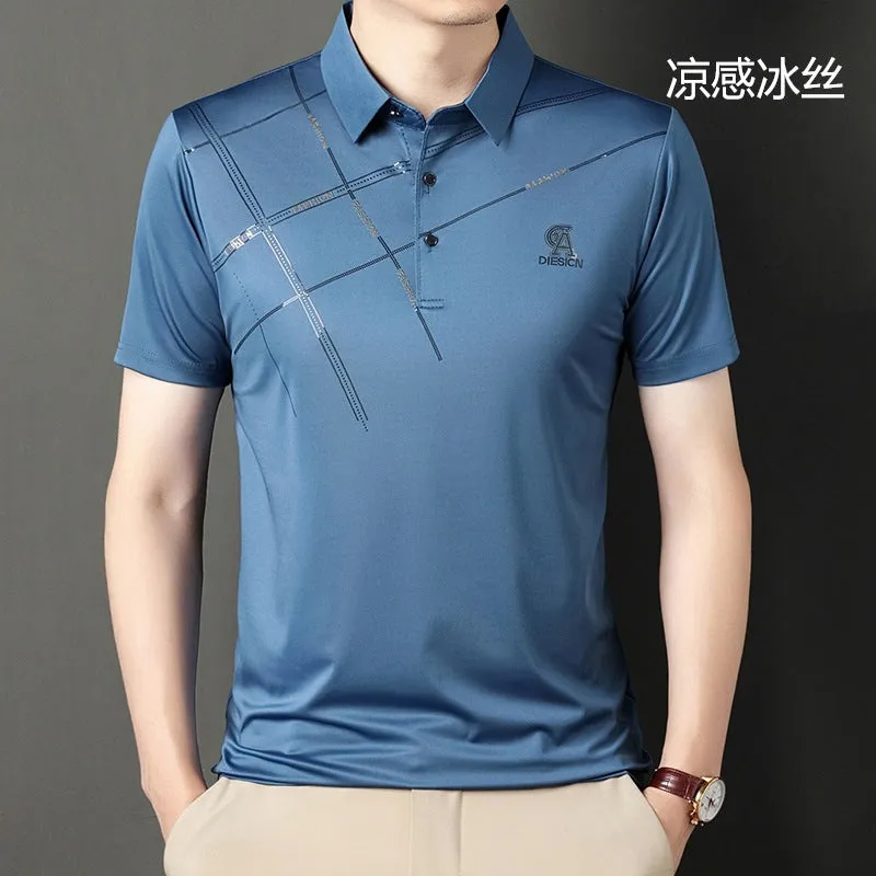INSTOCK- 2024 Summer New Cool Ice Silk Polo Shirt