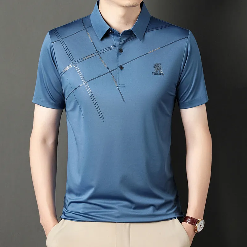 INSTOCK- 2024 Summer New Cool Ice Silk Polo Shirt
