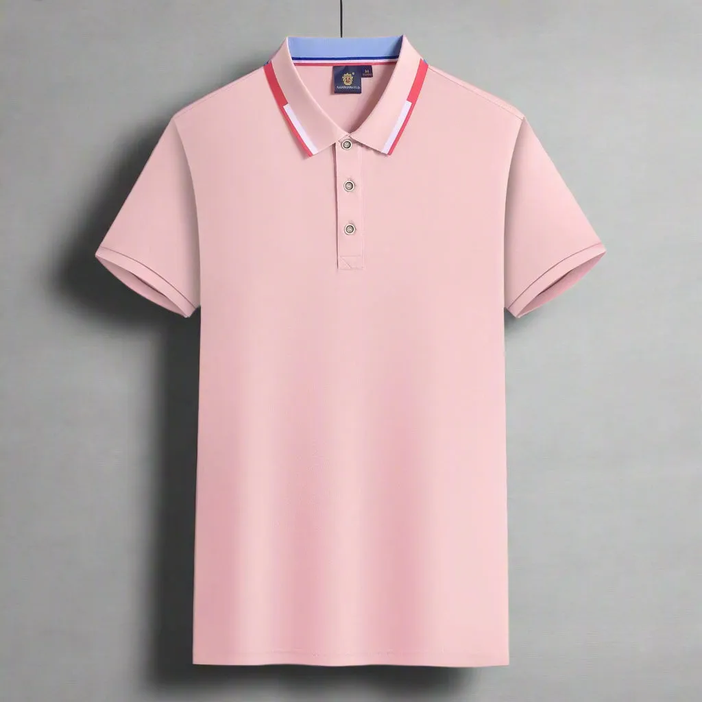 INSTOCK- Customized lapel POLO shirt with ice silk cotton collar