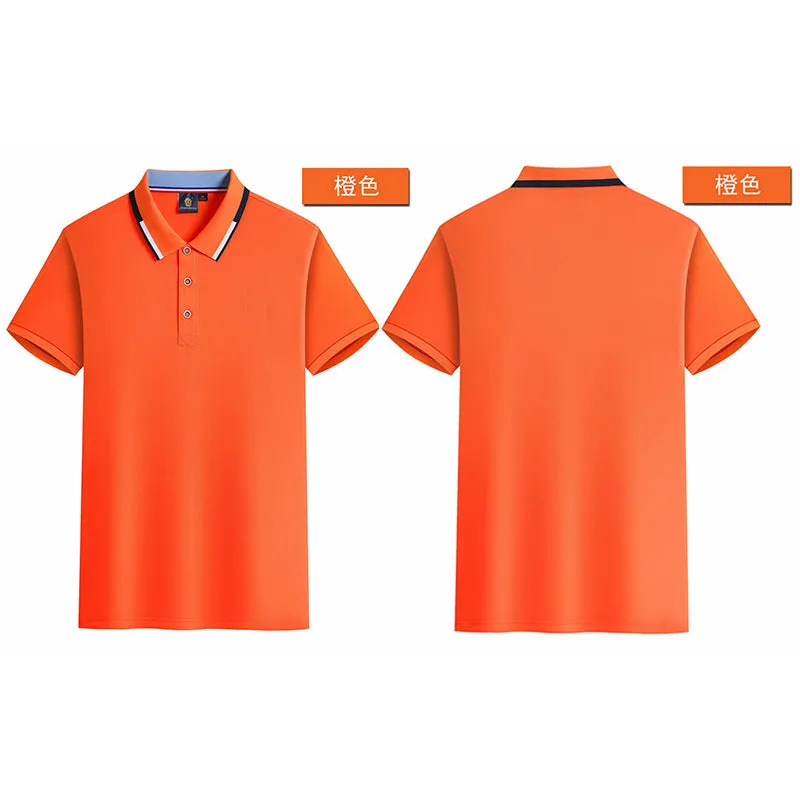 INSTOCK- Customized lapel POLO shirt with ice silk cotton collar
