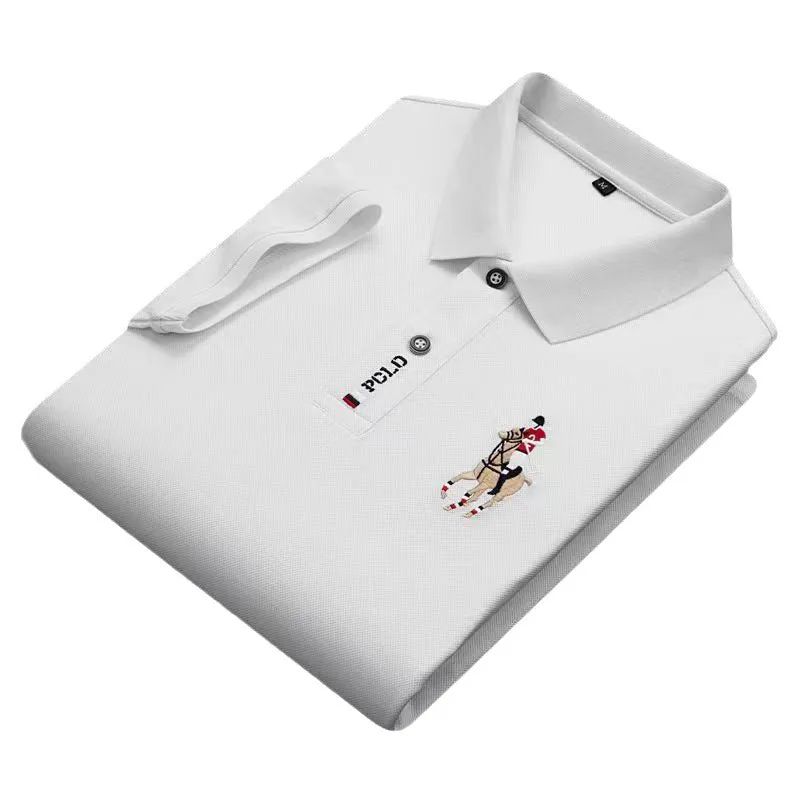 INSTOCK- Ice silk lapel Paul embroidery POLO shirt