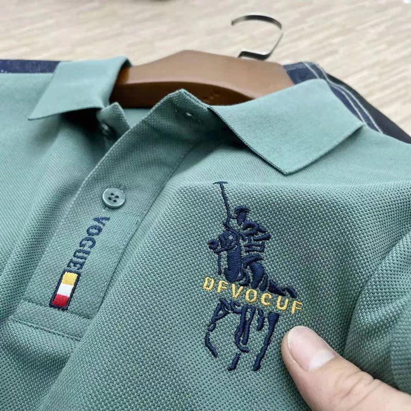 INSTOCK- Men's short-sleeved embroidered POLO T-shirt