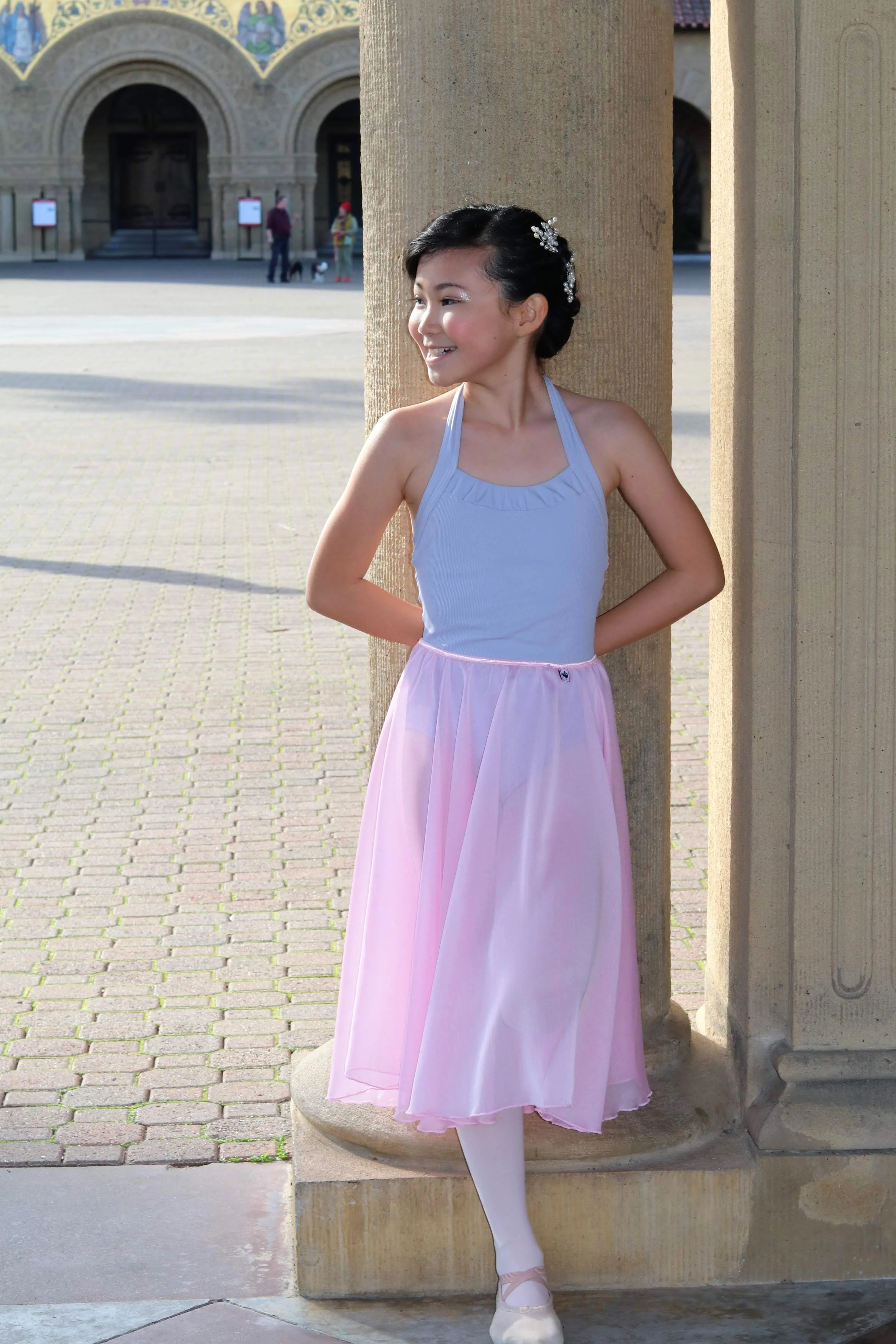【Iridescent  Chiffon】Rehearsal long flowy skirt　
