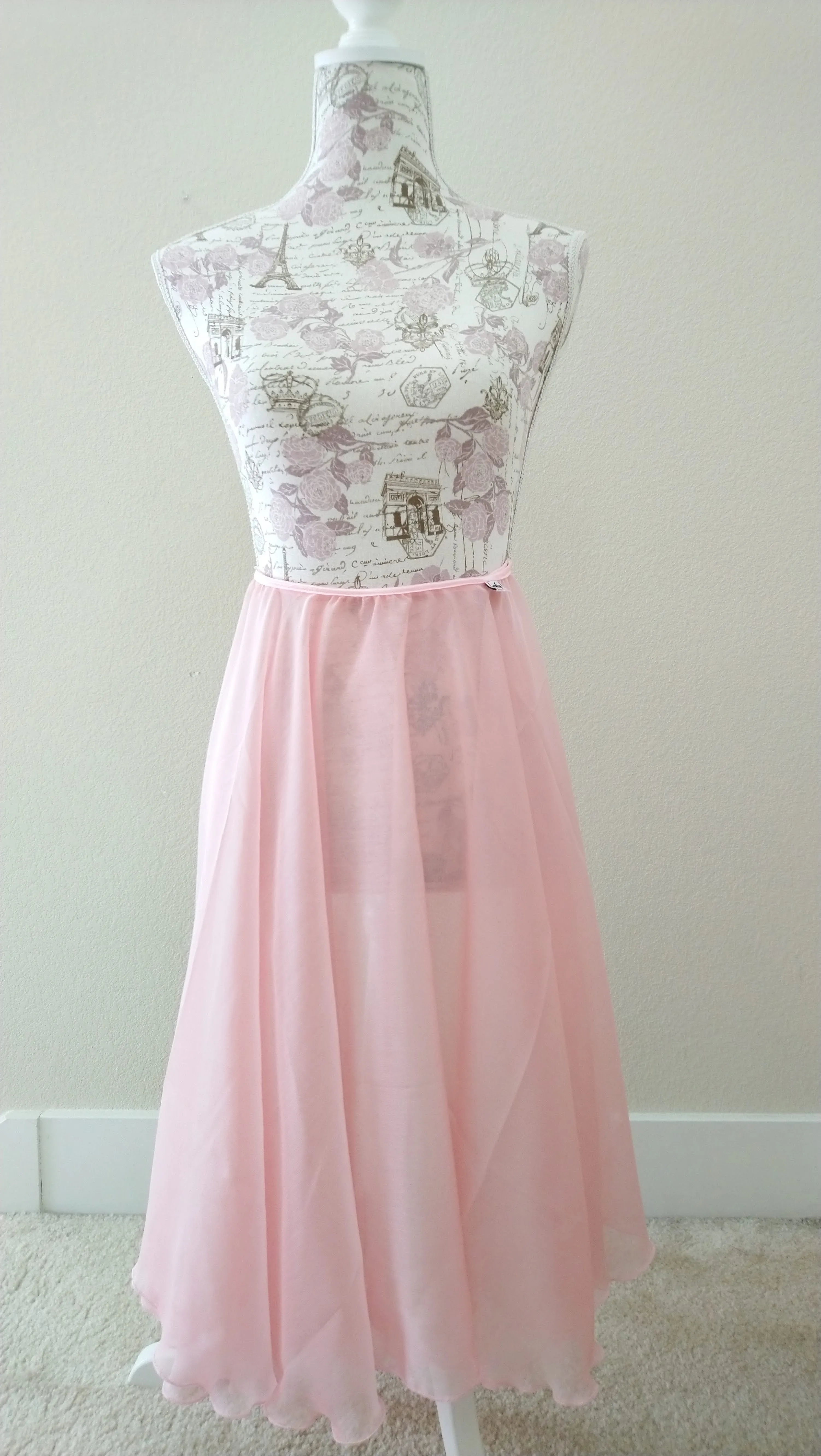 【Iridescent  Chiffon】Rehearsal long flowy skirt　