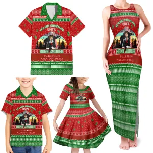 It's Not Christmas Unil Hans Gruber Falls From Nakatomi Plaza Family Matching Tank Maxi Dress and Hawaiian Shirt Xmas Eve 1988 DT02