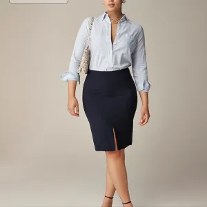 J Crew Pencil knee-length skirt in Italian bi-stretch wool blend