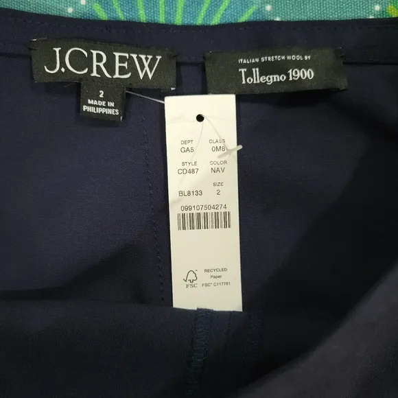 J Crew Pencil knee-length skirt in Italian bi-stretch wool blend