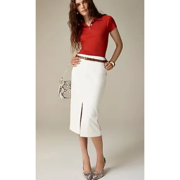 J. Crew Pencil midi skirt in four-season stretch Size 6