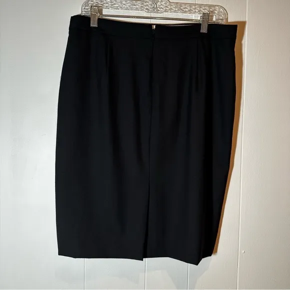 J. Crew  Suoer 120s Black Knee-Length Pencil Skirt for Work Size 10