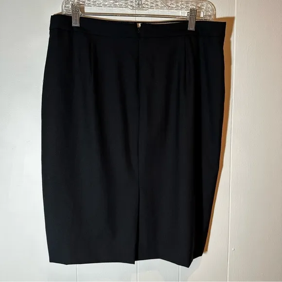 J. Crew  Suoer 120s Black Knee-Length Pencil Skirt for Work Size 10