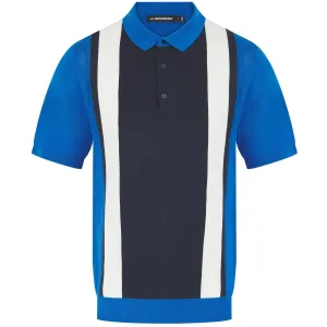J. LINDEBERG REY STRIPED KNIT POLO SHIRT